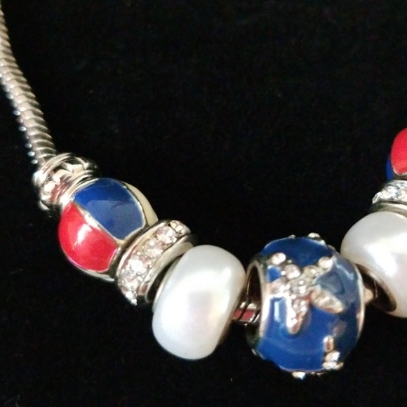 Jewelry - HANDMADE 4th of July Beach Bracelet !!